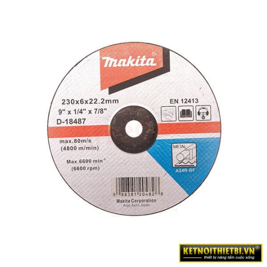 Đá mài thép A24 230x6x22.23mm Makita D-18487