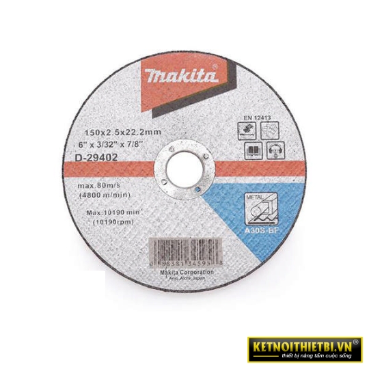 Đá cắt sắt A30S 150&#215;2.5&#215;22.23mm Makita D-29402