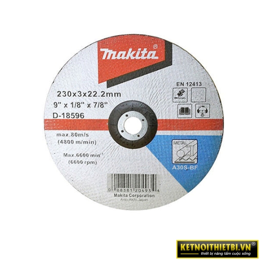Đá cắt A30S cho kim loại 230x3x22.23 Makita D-18596