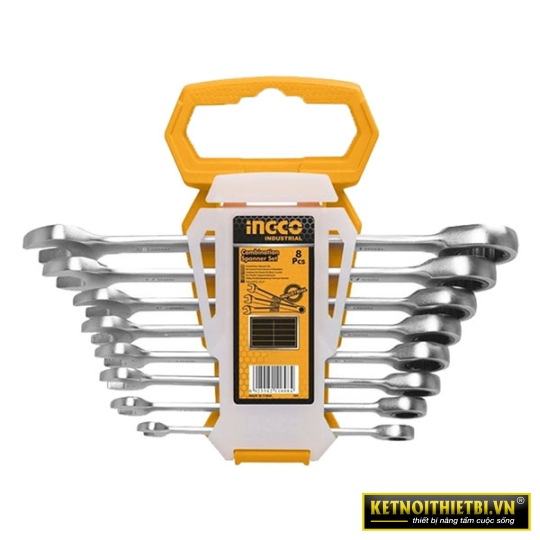 Bộ 8 cờ lê vòng miệng hai chiều 8- 19mm INGCO HKSPAR1082