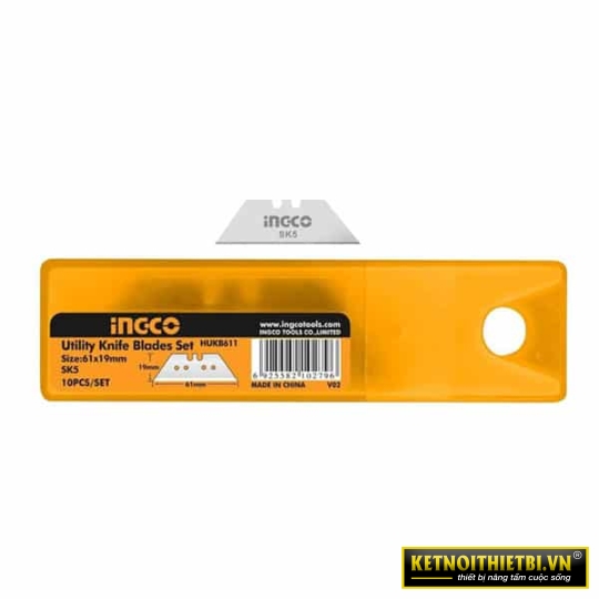 Bộ 10 lưỡi dao tiện dụng 61x19mm INGCO HUKB611