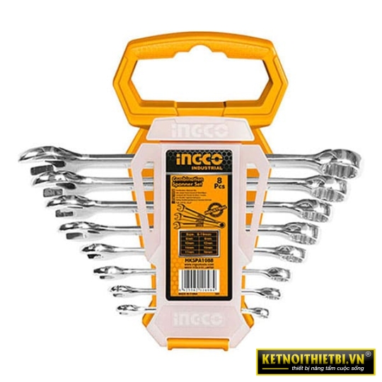 Bộ 8 cờ lê vòng miệng 6-19mm INGCO HKSPA1088