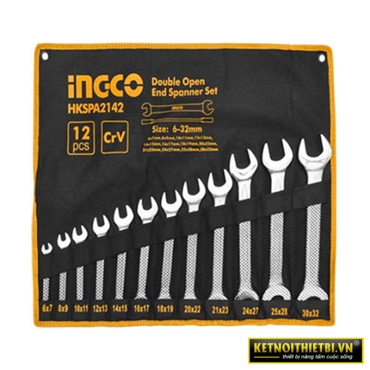 Bộ 12 cờ lê hai miệng 6-32mm INGCO HKSPA2142