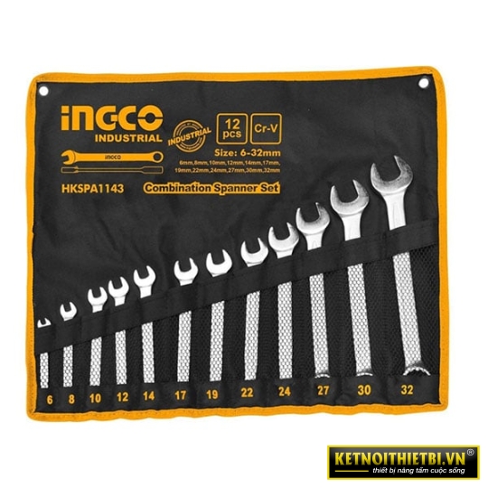 Bộ 12 cờ lê vòng miệng 6-32mm INGCO HKSPA1143