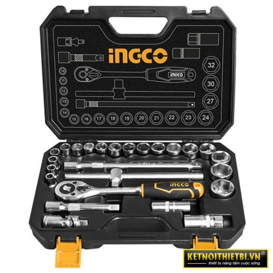 Bộ 25 đầu tuýp 1/2 in INGCO HKTS12251