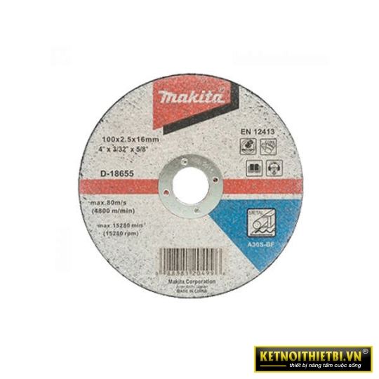 Đá cắt sắt A30S 100&#215;2.5x16mm Makita D-18655