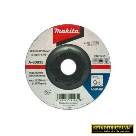 Đá mài thép A36P 125x6x22.23mm Makita A-80933