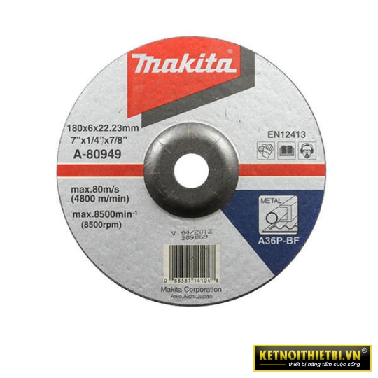 Đá mài thép A 36P 180x6x22.23mm Makita A-80949