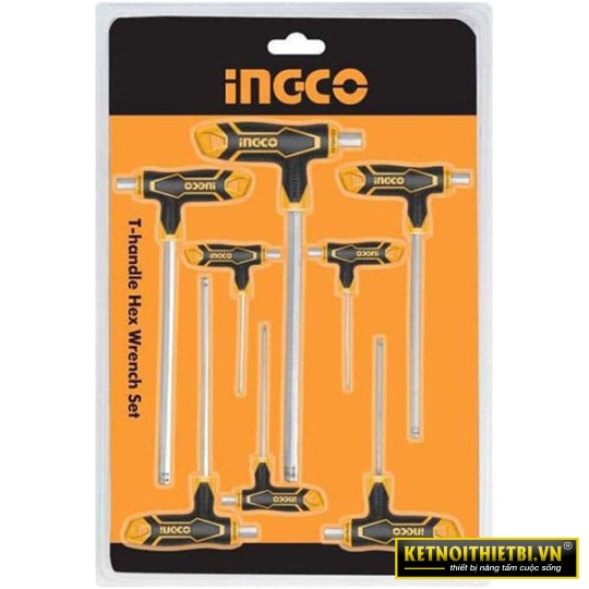 Bộ 8 chìa lục giác tay cầm chữ T INGCO HHKT8082