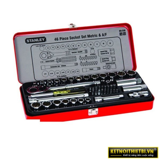 Đầu tuýp bộ 3/8&#8243; 46 chit iết Stanley 89-516