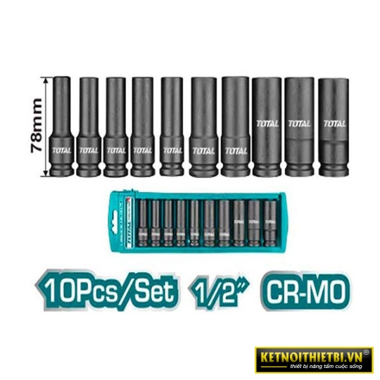 Bộ 10 đầu tuýp Deep Impact DR 1/2 in Total THKISD12102L