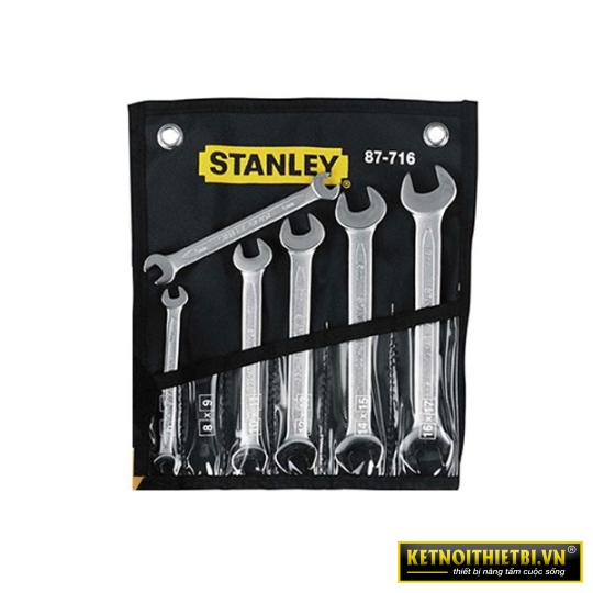 Cờ lê 2 đầu miệng hệ in (bộ 6 cây) Stanley 87-716-1