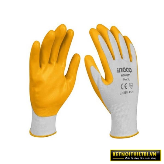 Găng tay phủ nitri size L INGCO HGNG01.L