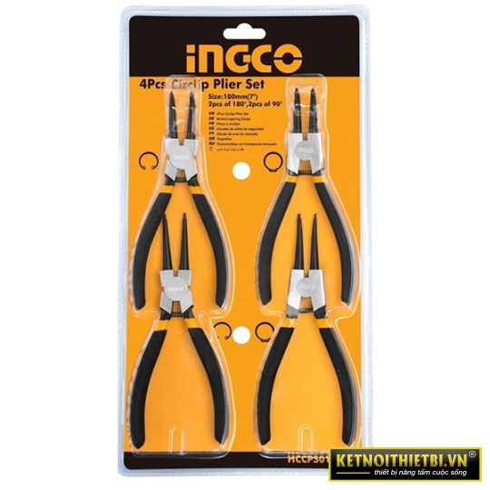 Bộ 4 Kềm Mở Phe 7in INGCO HCCPS01180