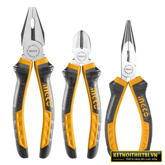 Bộ 3 kềm răng, cắt và nhọn INGCO HKPS08318