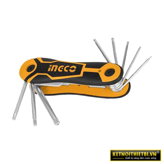 Bộ 8 Chìa Lục Giác Bông T9-T40 INGCO HHK14083