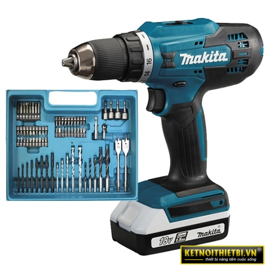 Máy khoan vặn vít pin 18V Makita DF488DYEX4