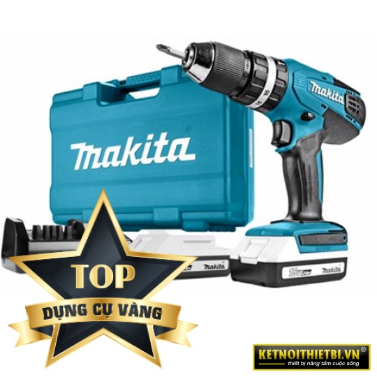 Máy khoan búa và vặn vít pin 18V Makita HP457DWE10