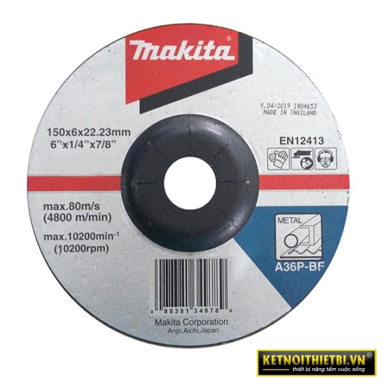 Đá mài thép A36P 150x6x22.23mm Makita A-83858