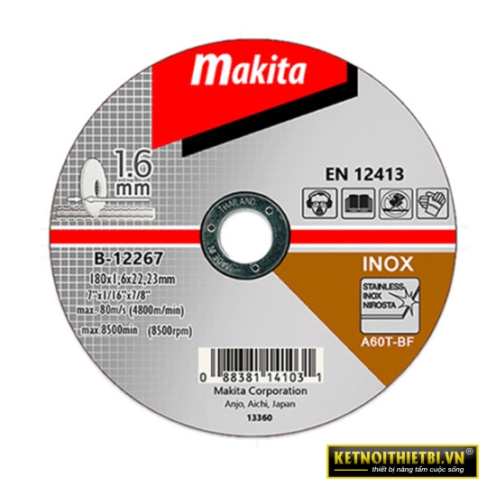 Đá cắt mỏng 180&#215;1.6&#215;22 Makita B-12267