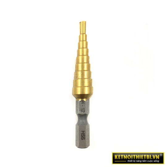 Mũi khoan bậc sọc thẳng phủ Ti-tan 4-20mm Makita D-46442