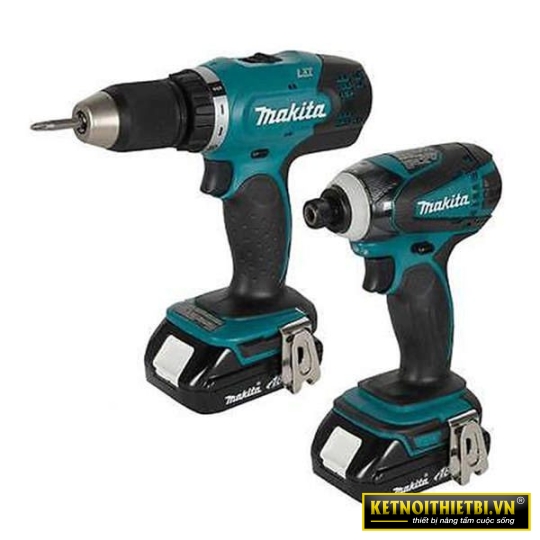 Bộ sản phẩm máy khoan, máy vặn vít pin 18V Makita DLX2240