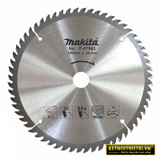 Lưỡi cắt gỗ 185mm Makita P-67963