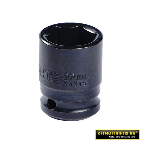 Đầu tuýp đen 6 cạnh 1/2in &#8211; 22mm Sata 34315