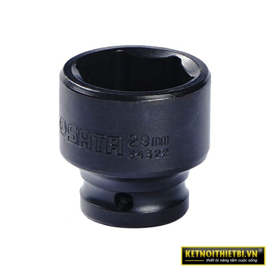 Đầu tuýp đen 6 cạnh 1/2in &#8211; 29mm Sata 34322