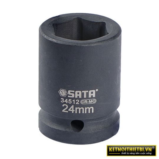 Đầu tuýp đen 6 cạnh 3/4in &#8211; 24mm Sata 34512