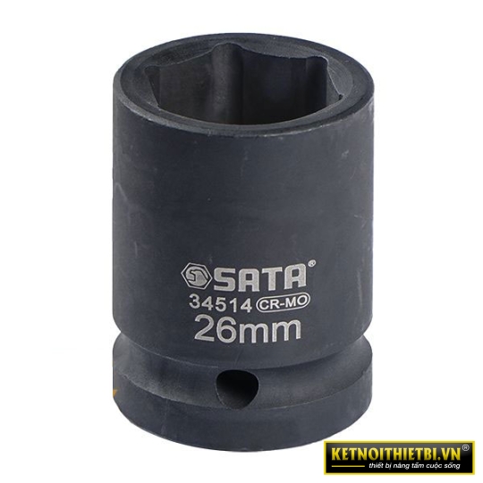 Đầu tuýp đen 6 cạnh 3/4in &#8211; 26mm Sata 34514
