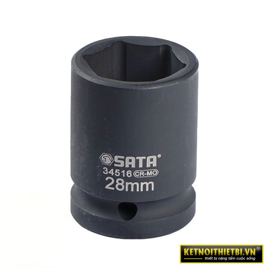 Đầu tuýp đen 6 cạnh 3/4in &#8211; 28mm Sata 34516