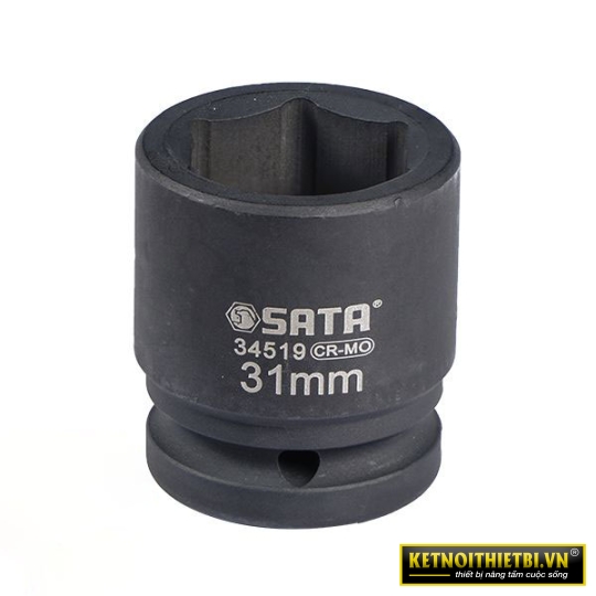 Đầu tuýp đen 6 cạnh 3/4in &#8211; 31mm Sata 34519