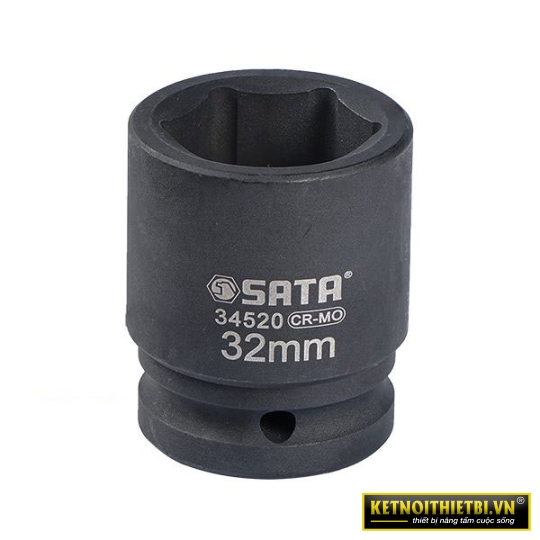 Đầu tuýp đen 6 cạnh 3/4in &#8211; 32mm Sata 34520