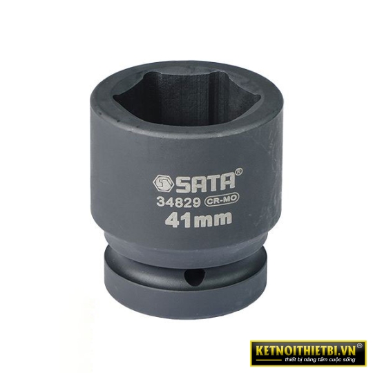 Đầu tuýp đen 6 cạnh 1in &#8211; 41mm Sata 34829
