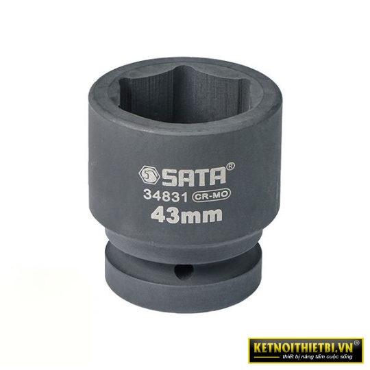 Đầu tuýp đen 6 cạnh 1in &#8211; 43mm Sata 34831