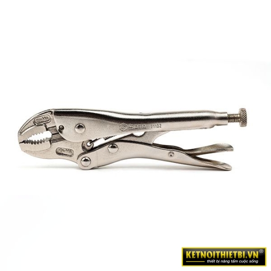 Kềm bấm chết mũi cong 5in Sata 71101