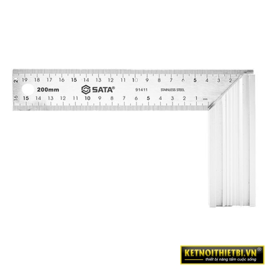 Thước Ê ke vuông 20cm/8 in Sata 91411