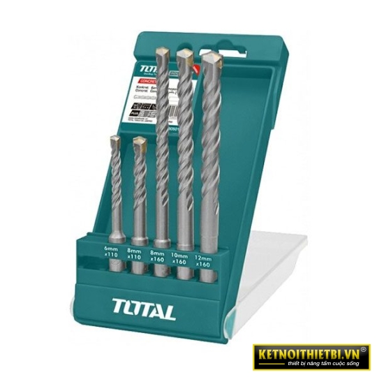 Bộ 5 mũi khoan bê tông đuôi gài 6-12mm Total TAC190501