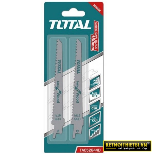 Bộ lưỡi cưa kiếm cưa gỗ 150x19x1.25mm Total TAC52644D