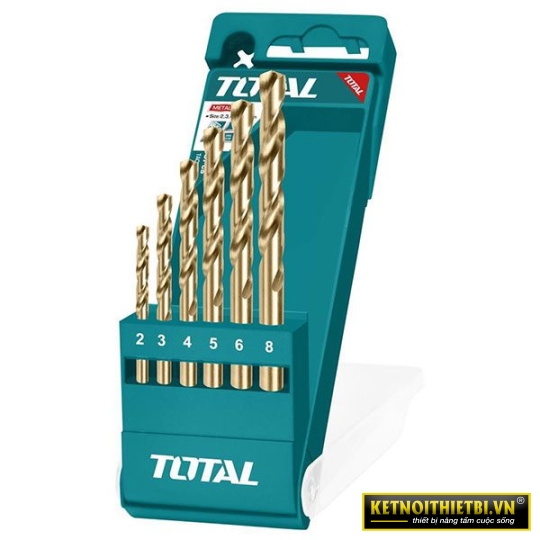 Bộ 6 mũi khoan kim loại 2-8mm Total TACSD0065