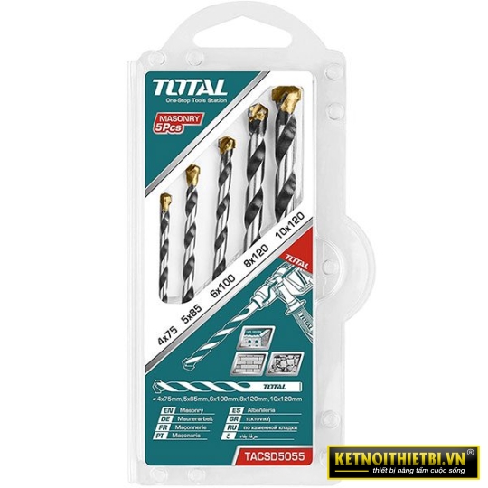 Bộ 5 mũi khoan bê tông 4-10mm Total TACSD5055
